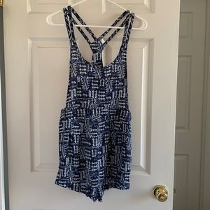 Small, urban outfitters Blue Aztec romper